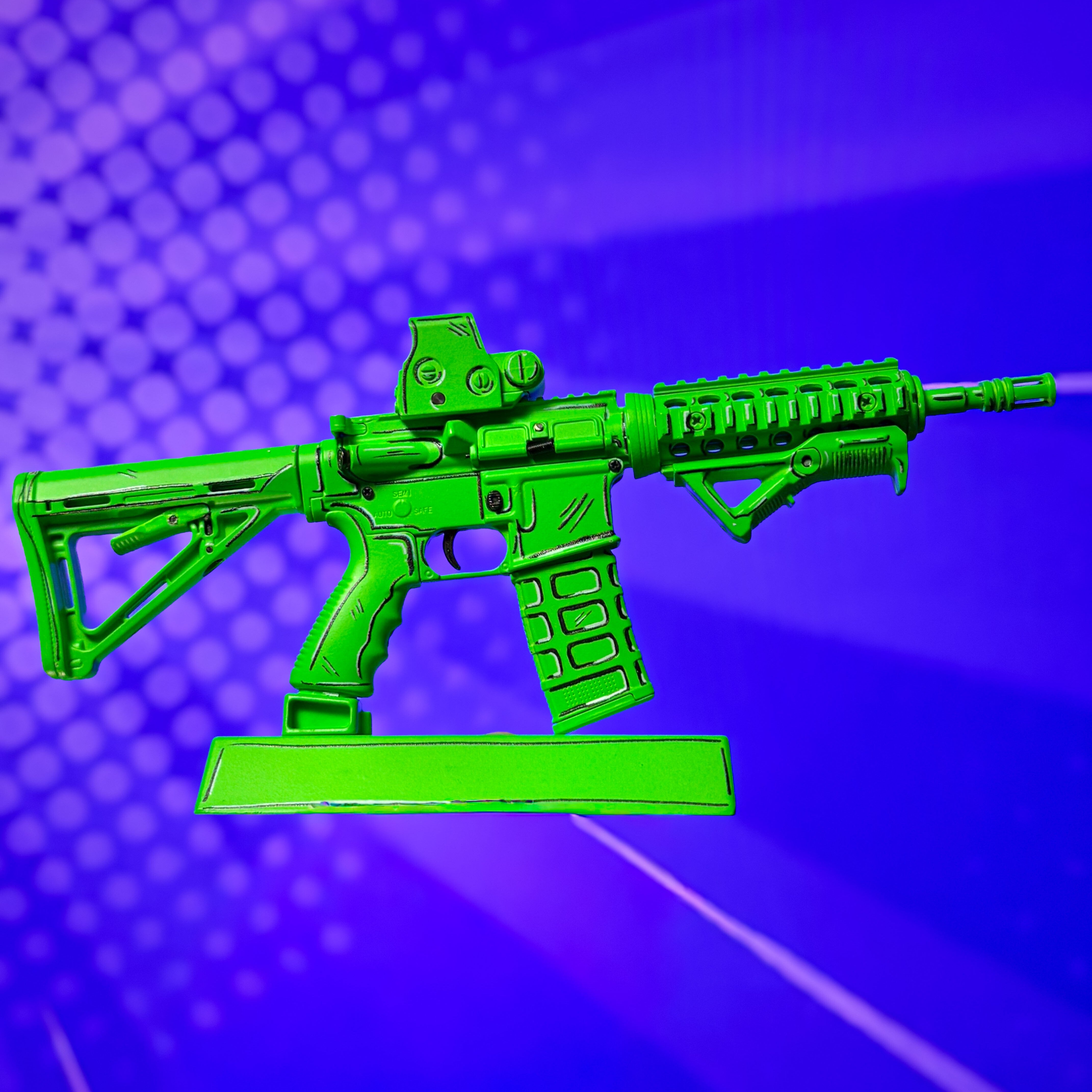 Limited Edition Green Cel-Shaded AR15 Model